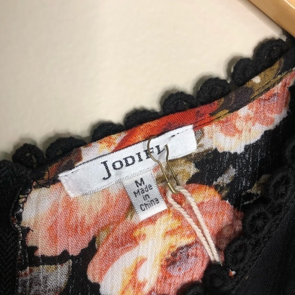 NWT Jodifl Los Angeles Black and Orange Maxi Dress Size Medium - Picture 6 of 8